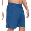 MoFiz Men's Athletic Short with Zipper Pocket Gym Exercise Training