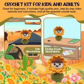 LetCart Beginners Ella Crochet Kit Complete Amigurumi Starter Set with Step-by-Step Video Tutorials Gift