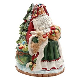 Cosmos Gifts 10694 Santa Cookie Jar, White