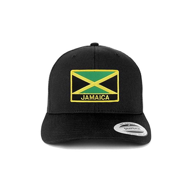Trendy Apparel Shop Flexfit XXL Jamaica Flag Retro Trucker Mesh