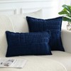 JOTOM Set of 2 Corduroy Soft Cushion Covers with Splicing