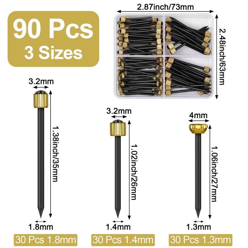 MAPVOLUT 90PCS Picture Hanging Nails, 3 Sizes Wall Decorative Nails