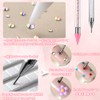 LIKENNY Rhinestone Picking Pen Nail Dot Pen Set of 2
