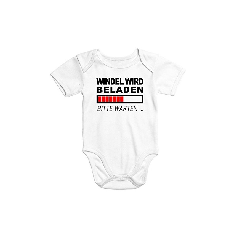 MoonWorks Funny Baby Bodysuit with German Print, Cotton, Short Sleeve