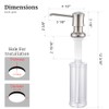 Soap Dispenser for Kitchen Sink Brushed Nickel, Built-in and Refill-from-Top