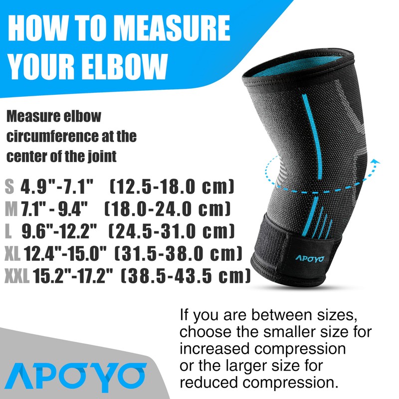 APOYO Elbow Brace for Tendonitis and Tennis Elbow, Compression Sleeve