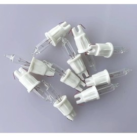 ShuoHui Replacement Bulb for Mini Fairy Lights, 12 V, 1.2 W / Blister / Plug-In Socket, Warm White, 8 mm Base (10)