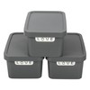 Jolie Max Plastic Storage Boxes with Lid, 3 Set of