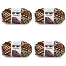BERNAT Blanket Big Pack of 4 Balls-300g Each Ball-Plum Fields