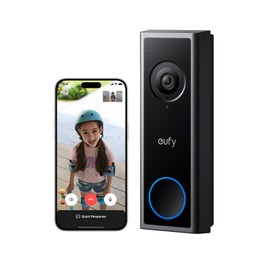 eufy Video Doorbell C30, Battery Powered, 2K FHD, 16:9 Expanded View, Easy Installation, Live Video Call, Human and Motion Detection, HomeBase S380 Compatible, No Monthly Fee