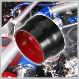 RATCHROLL 114-127mm 4.5"-5" ID Straight Silicone Reducer Hose Silicone Hose Coupler Intercooler Tube Black for Car Intercooler Intake Piping Replacement Car Parts