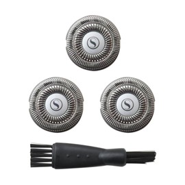 3Pcs SW-S7105, SW-BC09 Shaver Replacement Head Blade Cutters with Clean Brush IPX7 Waterproof Electric Razor Wet & Dry 3D by Acupress