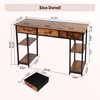 47 Inch Computer Desk with Storage Shelves & Fabric Drawers,