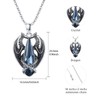 Dragon Necklace 925 Sterling Silver Winged Dragon Pendant with Blue