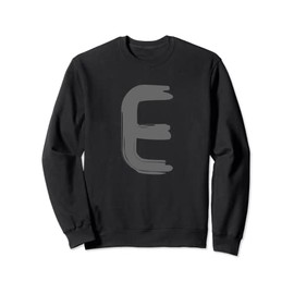 Creative Bold Dark Grey Letter E - Alphabet - Marker Design Sweatshirt