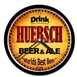 HUEBSCH beer and ale cerveza wall clock