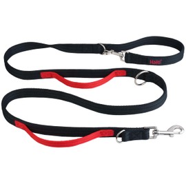 Halti Control Lead - Professional Dog Lead to Stop Pulling, Perfect for Puppy Walks, Easy to Use Double-Ended Dog Training Leash with 2 Handles (Size Large, Black, 2m)