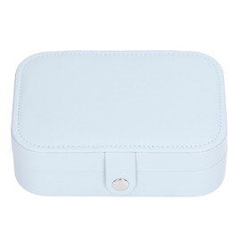 Jewelry Travel Case Large Capacity Durable Leather Simple Style Multifunction Travel Jewelry Box for Rings Earrings
