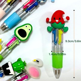XYUXWLG Multicoloured Pens, 12 PCS Multi Coloured Pens All In One 4-in-1 Mini Retractable Fun Pens for Kids Party Bags Office School Supplies Kids Class Fifts