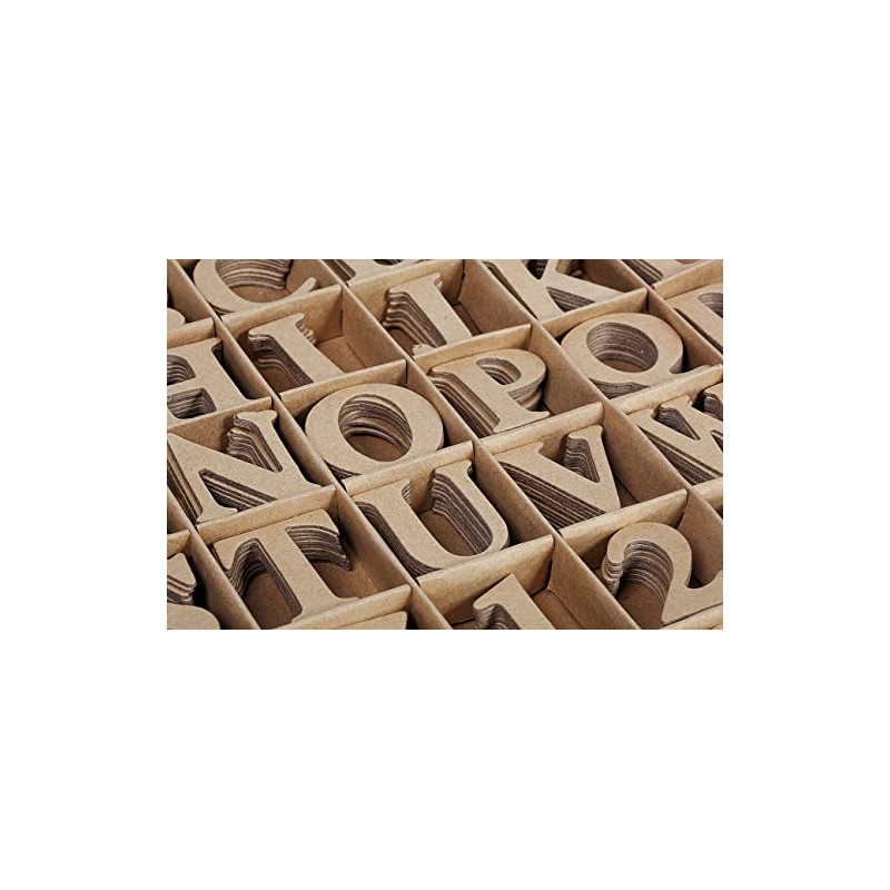 Letters Numbers Set 360 Pieces Alphabet A-Z + 0-9 Cardboard