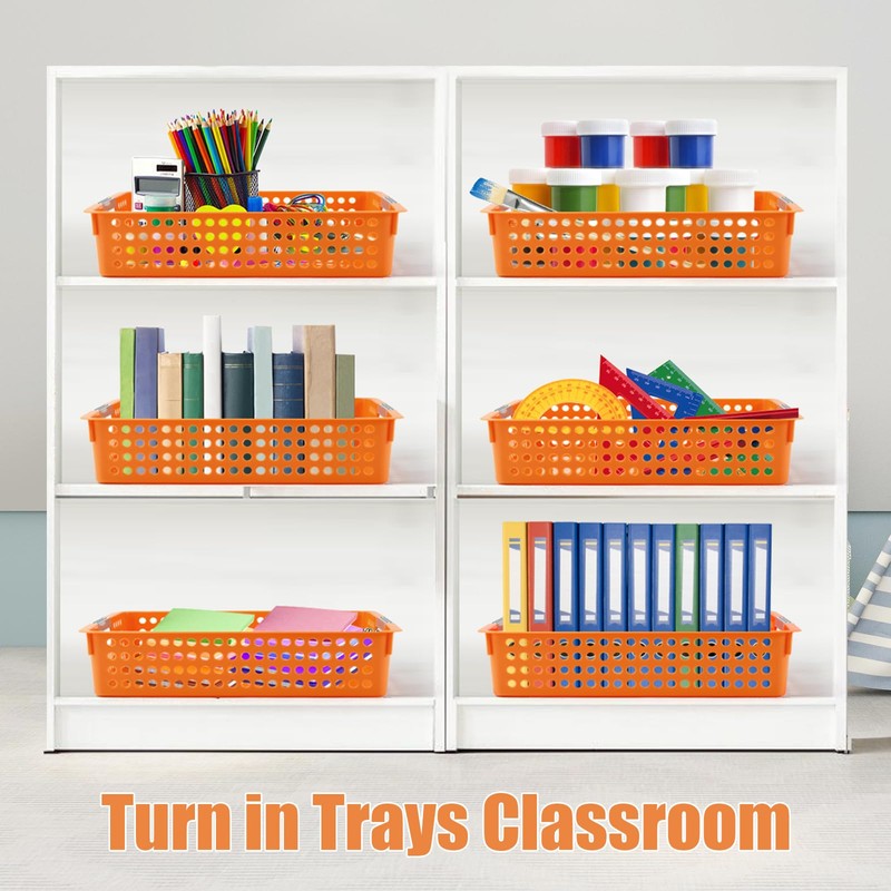 CACASO 4 Pack Turn in Trays Classroom,Paper Trays for Classroom,Organization
