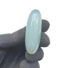 Sunshcat Synthetic Opalite Oval Shaped Palm Crystal and Healing Spa Energy Massage Stone,Crystal Chakra Body Care Stone