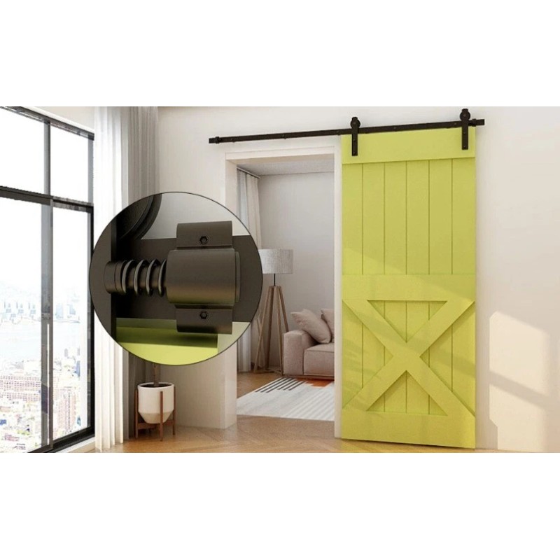 Ccjh Side-mounted Limiter For Sliding Door Rail Resistance Plate Black
