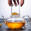 TMOST Glass Teapot 600ml/20.3oz with Removable Infuser Stovetop Safe Glass