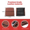 SQQP PU Leather Center Console Cover Armrest Cushion Fit for