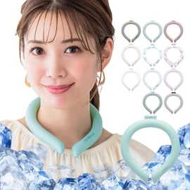 CICIBELLA Cool Ring, Neck Cooler, Ice Cool, Cooling Goods, For Kids, Heat Prevention, Ice Neck, Neck Ring, Can Be Used Repeatedly, Cooling Sensation, Sustained Temperature Control, solid light blue