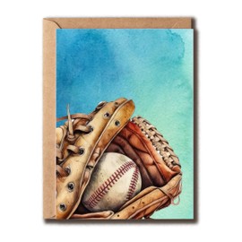 SMDDesigns Baseball Happy Birthday Card - Funny Baseball Card - Baseball Lover Card - Humor Sport Card - Greeting Funny Card, 5 x 7 inches