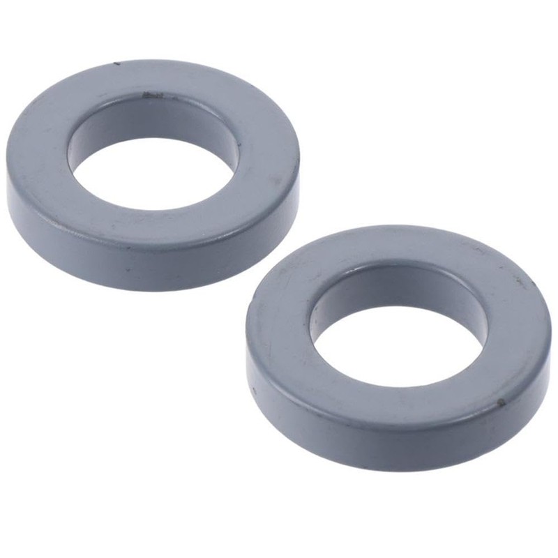 Inductor Coil Ring 2Pcs 61x35x12.7mm Portable Black Ferrite Rings Practical