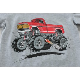 Little Boys Pajamas Short Set Summer Clothes Pjs for Toddler Kids Monster Truck Short Sleeve 100% Cotton Sleepwear Size 3