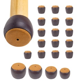 Chair Leg Caps Floor Protectors - (Freesize/16 Piece Set) | Elastic Caps w/Double Felt Furniture Pad to Protect Wood Tile Floors Scratches (S (25-29mm))