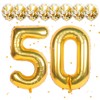 Baru Number Foil Balloons, 50 Numbers, Birthday Decoration, Anniversary, Confetti