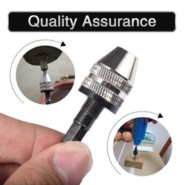 Electric Grinder Drill Chuck, Mini Drill, Keyless Chuck Conversion Adapter, 1/4" Hex Shank, Convert Cordless Screwdrivers