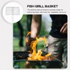 Yardwe Fish Grilling Basket Stainless Steel Barbecue BBQ Grill Basket