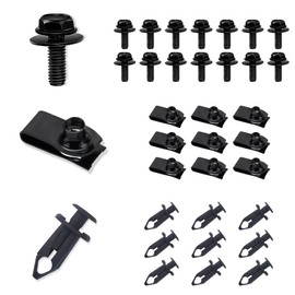 35PCS Car Clips Fasteners for Engine Cover Compatible with Infiniti G35 G37 G37X FX35,Screw & Bolt Assortment Sets of Front Engine Splash Shield Guard Under Car,Car Push Retainer Clips