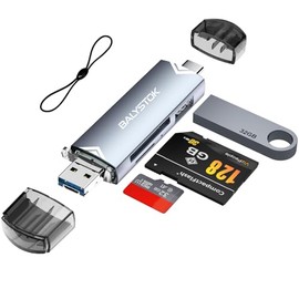 Lector de Tarjetas SD USB C y USB A, Adaptador SD a USB 3.0 5Gbps, SD Card Reader Compatible con Micro SD/TF, OTG para Celular, Tablet y PC, Portátil 