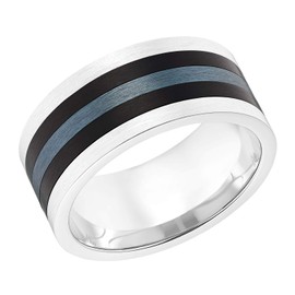 s.Oliver 2031517 Men's Ring Stainless Steel Silver Comes in Jewellery Gift Box, Metal, No Gemstone