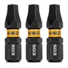 DEWALT FLEXTORQ Square #3 Bits 3Pk, Robertson 1/4 x 1in