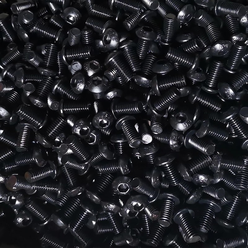 Pack of 50 M3 Hexagon Socket Screws Set, Black Hex