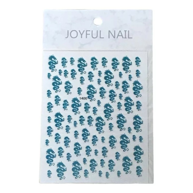 +500 Stickers Para Uñas Diseños De Dragon Paquete 12 Pzas