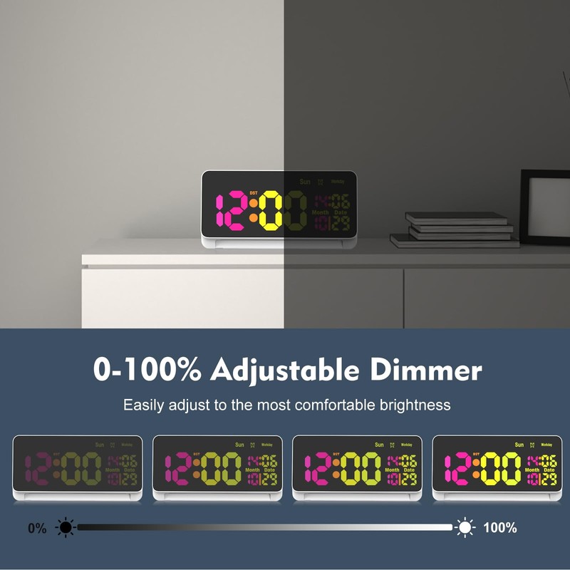 PERSUPER 120db Super Loud Alarm Clock for Heavy Sleepers, Bluetooth