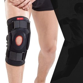Professional Sports Safety Knee Support, Man Brace Stabilizer Support Pad Guard for Tendon Tendonitis Post-Surgery Running Hyperextension