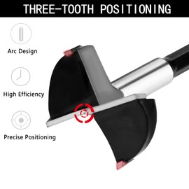 hsawbit 100mm Forstner Drill Bit Hinge Cutter Carbide Tipped Forstner Bit for Kitchen Cupboard Hinges, Hard Wood Hole Saw Woodworking Drilling Hinge Drill Bit