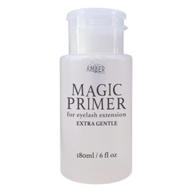 Amber Lash Magic Primer (6.0 fl.oz/180ml) Super Gentle Eyelash Extension Primer to Increases Adhesive Strength and Bonding Retention on Natural Lashes, Remove Makeup Residue, Oil, and dust from lashes