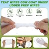 Sunnymove 120 Pcs Teat Wipes Cow Goat Sheep Udder Prep