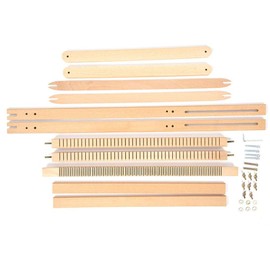 Weaving Loom Kit, 70x50x3cm Wooden Adjustable Multi-Craft Hand Knitting Machine Blanket Scarf DIY Loom Sewing Machine Weaving Frame DIY Woven Tool Set for Beginners Kids Intellectual Toy