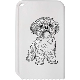 Azeeda 'Shih Tzu Dog Sitting' Plastic Ice Scraper (IC00040745)